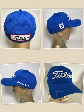 Titleist FJ PRO-V1 Hat Royal Blue Small/Medium Stretch Fit